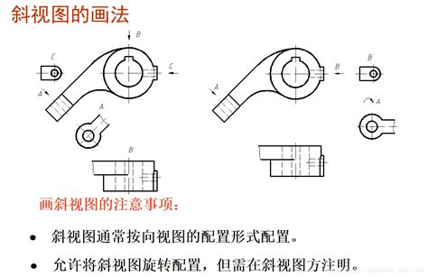 斜視圖|解读机械图样——斜视图